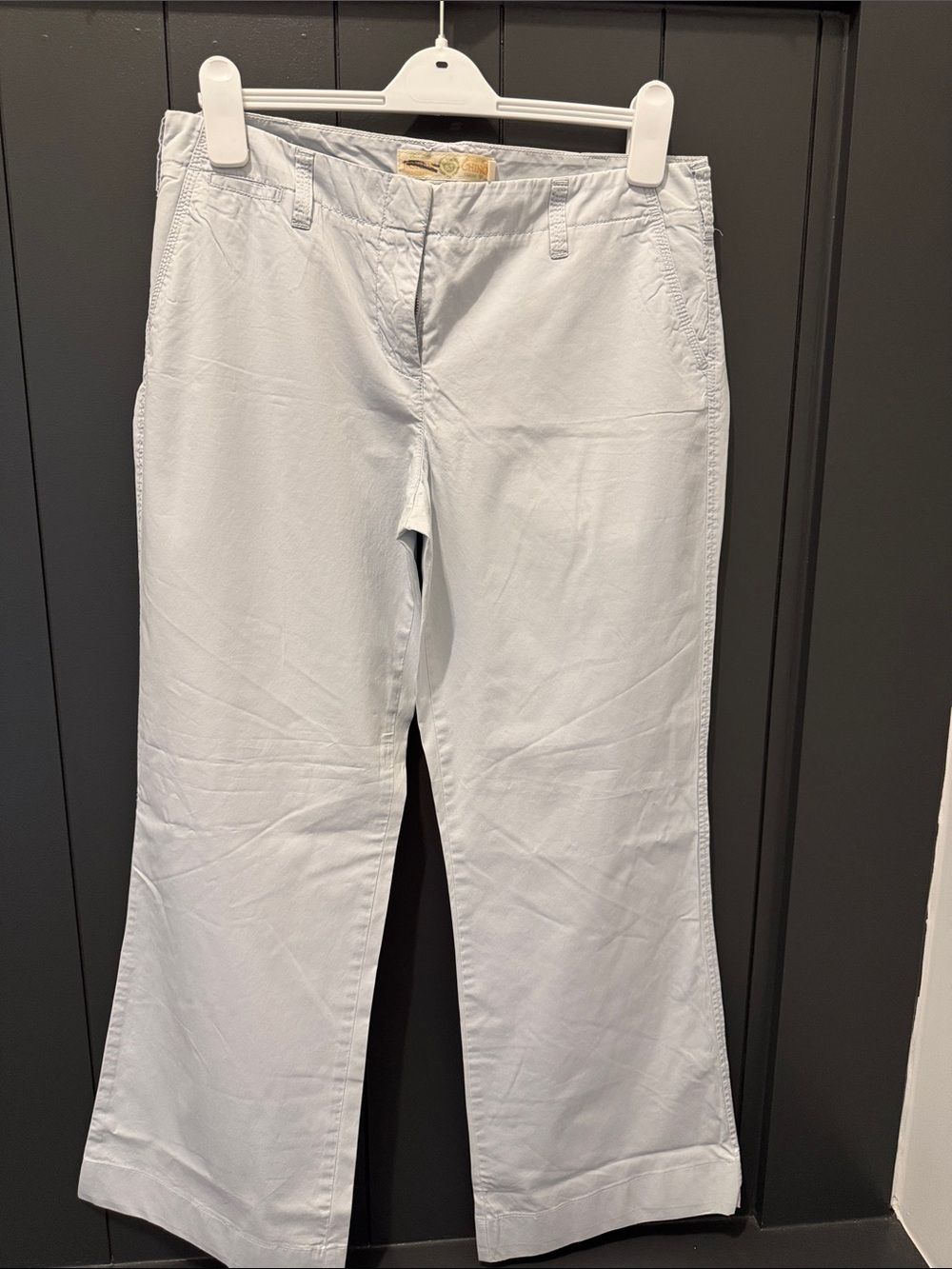 J. Crew Pale Blue Straight-Leg Cotton Trousers